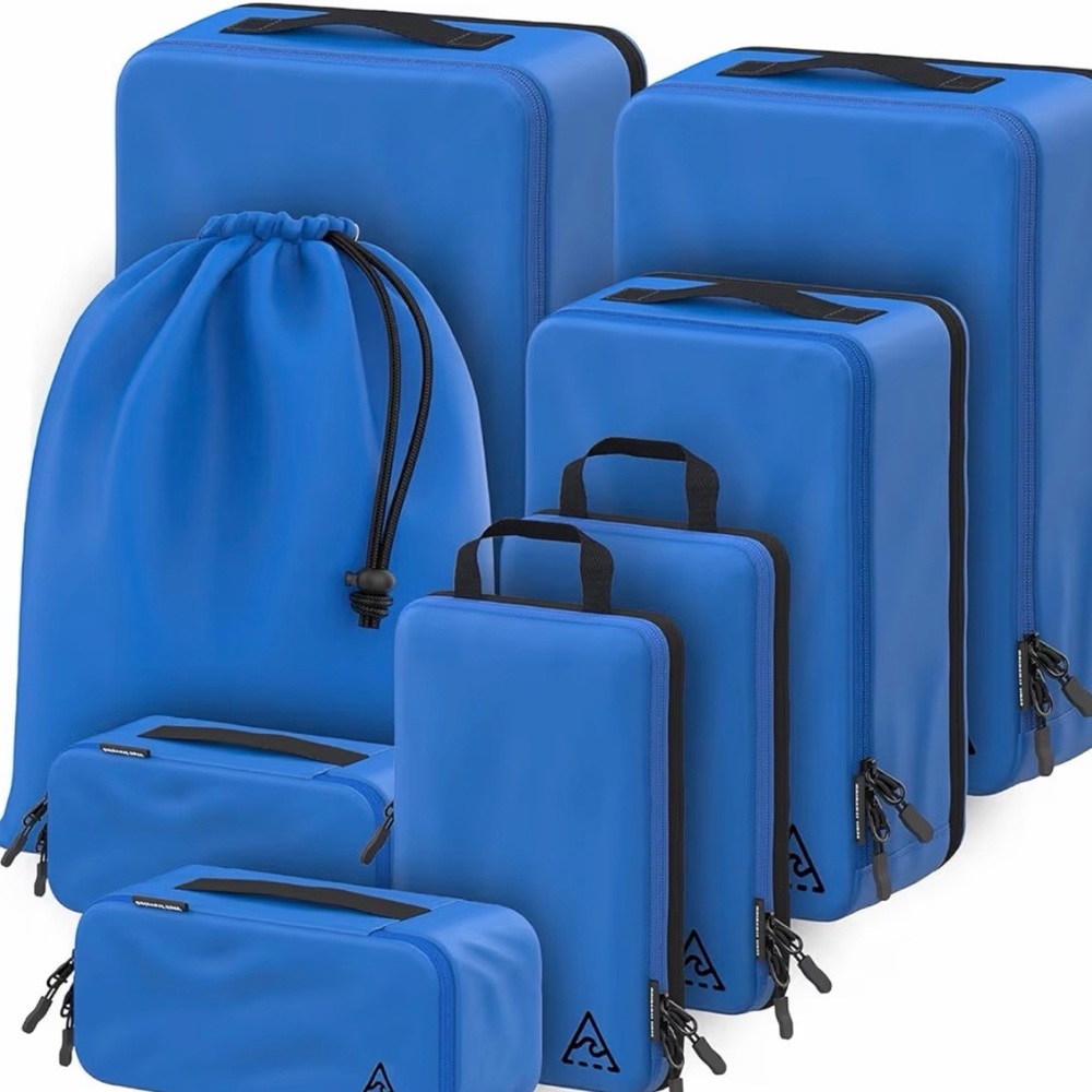 Well Traveled White Compression Packing Cubes - 8 piece